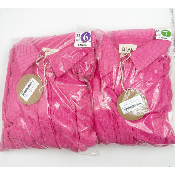 Bibi Beach Towel Textured Terry Shorts Romper Beach Fuchsia Pink IB1388-0 Large - Picture 10 of 10